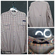 Columbia PFG Super Bahama Men&#39;s Shirt Multi Plaid Long Sleeve Button Down XL - £16.56 GBP