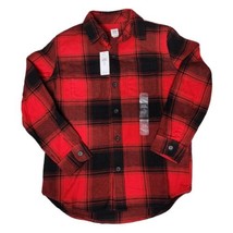 GAP Kids - Flannel Shirt Kids Size M 8-9 NWT Red/Black Plaid LS  - £14.00 GBP