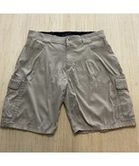 Eddie Bauer Mens 38 Beige Cargo Shorts Chino Hiking Camp Stretch Outdoors - $16.44 CAD