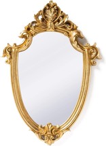 Funerom Vintage 11.6 X 9 Inch Decorative Wall Mirror Gold Shield Shape - $33.99