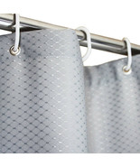 Tektrum 72”x72” Waffle Jacquard Shower Curtain Water Repellent (Grey) - £22.14 GBP