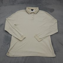 Ashworth Shirt Mens L Beige Long Sleeve Spread Collar Button Polo Shirt ... - $22.75