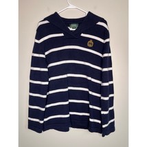 Lauren Ralph Lauren Navy Nautical Sailor Crest Logo Old Money Stripes Sw... - $55.00