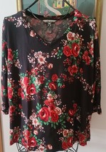 Pioneer Woman ~ 3/4 Sleeves ~ V-Neck ~ Floral Print T-Shirt ~ Size 2XL (20) - £18.15 GBP