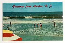 Greetings from Avalon Beach Atlantic Ocean New Jersey Freeman Postcard 1970s (b) - £6.26 GBP