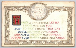Babbo Natale Lettera Goffrato DB Cartolina K9 - £12.91 GBP