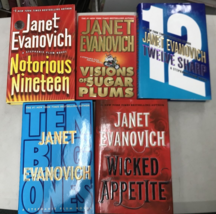 Lot of 5 Janet Evanovich Hardback Books Stephanie Plum Ranger/Morelli Stickers - £19.45 GBP
