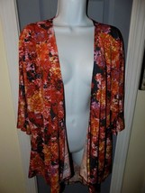 LuLaRoe Lindsay Flower Print Kimono Cover Up Size M Women&#39;s NWOT - £26.22 GBP