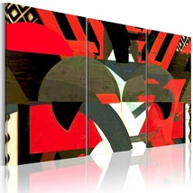Tiptophomedecor Abstract Canvas Wall Art - Pattern Of Abstract Forms - Stretched - £63.26 GBP+