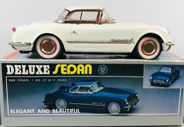 Friction Powered Deluxe Sedan 1953 CHEVROLET CORVETTE White MF317 Made i... - $32.62