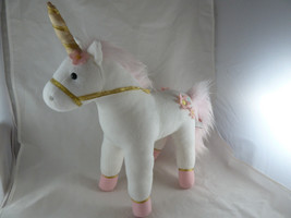 GUND Lily Rose Unicorn Plush Toy White & Pink with Flowers 16.5" - £15.81 GBP