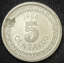 1906 Mexico 5 Centavos Coin Mexico City Mint - £7.89 GBP