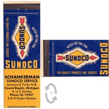 Vintage Matchbook Cover Schankerman Sunoco Gas Station Grand Rapids MI 1... - £7.03 GBP