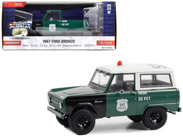 1967 Ford Bronco Green Black w Tan Top NYPD New York City Police Department Hot - £33.74 GBP