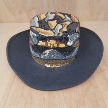 Carole Freed for Le Petit Chapeau Womens Wool Hat Black Sequined Beaded USA - $65.00