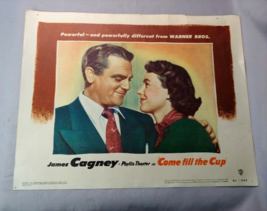 1951 James Cagney Phyllis Thaxter Come Fill the Cup Lobby Card - $7.87