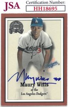 Maury Wills signed 2000 Fleer Greats of the Game Baseball On Card Auto #85- JSA  - £21.13 GBP