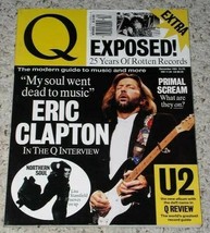 Eric Clapton Q Magazine Vintage 1991 UK Primal Scream U2 - $34.99