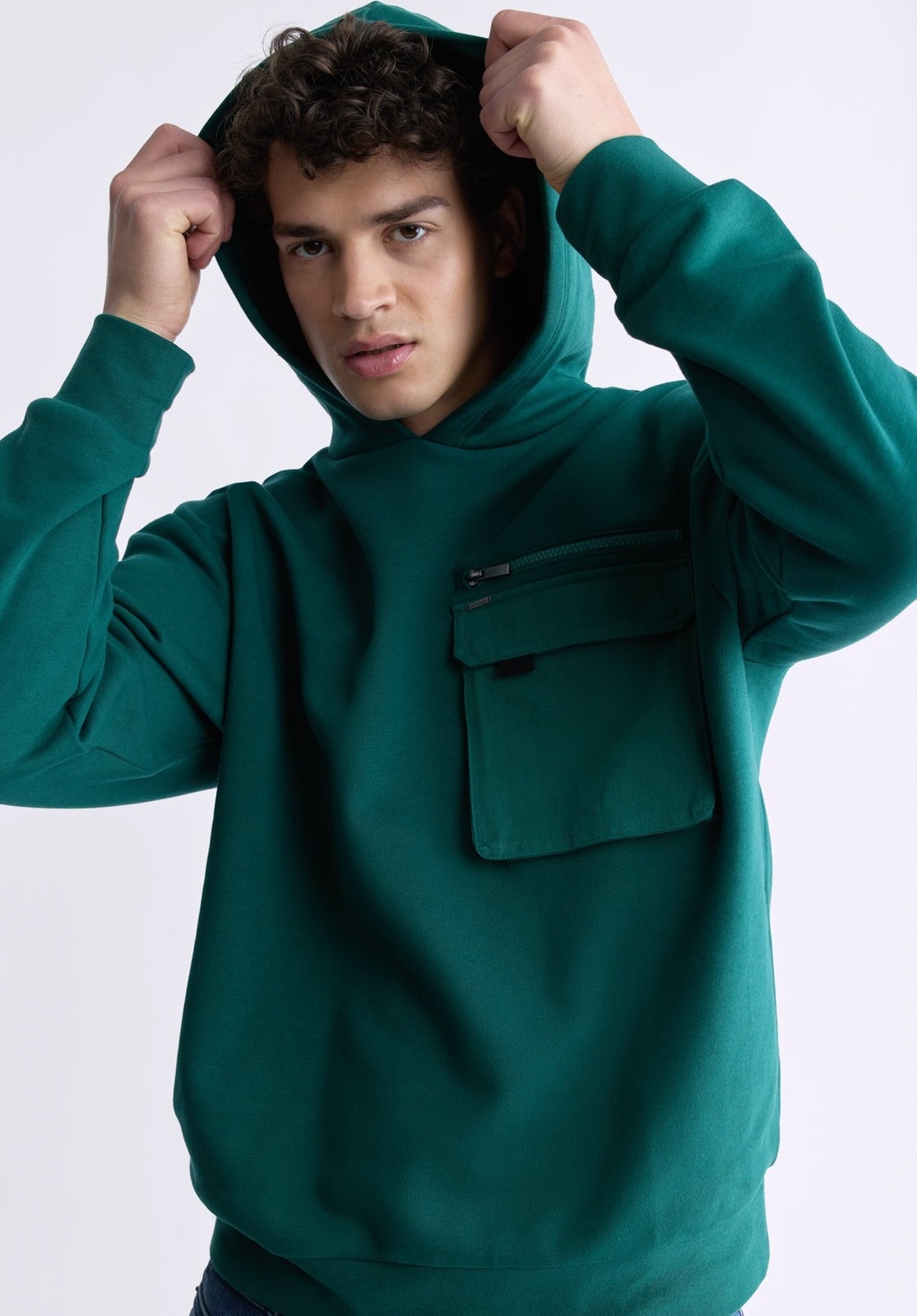 Buffalo David Bitton Men's Fabio Hoodie - Rain Forest Green-Small Item image 5