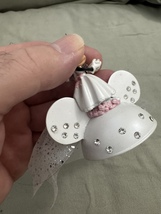 Disney Parks Minnie Mouse Bride Wedding Ears Hat Ornament NEW image 5