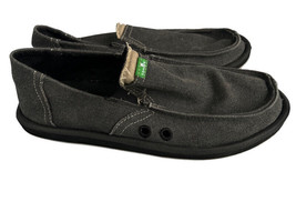 Men&#39;s Size 8 Sanuk Charcol Pick Pocket Slip On Skate Sidewalk Surfer Loafers - £15.18 GBP