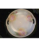 ANTIQUE ERDMANN SCHLEGELMILCH Suhl W/ PINK &amp; YELLOW ROSES 10&quot; PLATE - £30.72 GBP