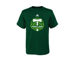 Adidas Youth Portland Timbers Logo Short Sleeve Crew Neck T-Shirt, Green, XL 18 - $13.85