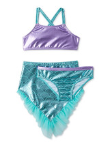 Wonder Nation Baby Girls Mermaid Bikini and Skirt 3-Piece Swimsuit Size ... - £19.65 GBP