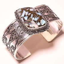 Copper Larimar Gemstone Handmade Designer Look Jewelry Bangle Adjustable SA 04 - £11.42 GBP