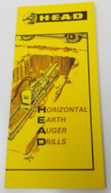 HEAD Horizontal Earth Auger Drills 1980 Sales Brochure Boring Units RBI ... - $18.95