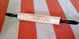 Wooden Rolling Pin Happiness Is Homemade 17 inch - £11.10 GBP