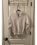 Hanes Boys Zip Up Hoodie Sweatshirt Size Medium Youth White - £25.38 GBP