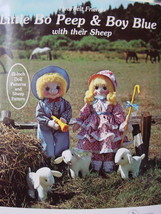 Vintage Cloth Doll Sewing Pattern Little Bo Peep &amp; Boy Blue (22&quot;) &amp; Sheep Uncut - £4.54 GBP