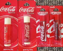 Lip Balm - Coca Cola - (2) Regular and (2) Vanilla lot of 4 - £12.76 GBP