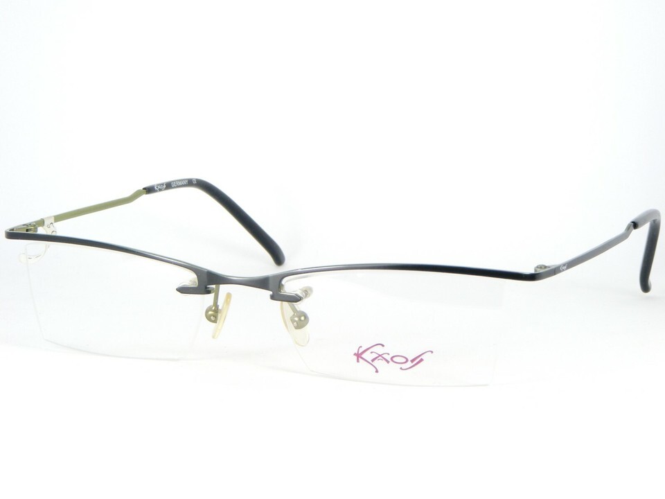 NEW KAOS SEVENTY-ONE 2 BLACK /OLIVE GREEN UNIQUE RARE EYEGLASSES FRAME 5... - $87.14