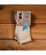Hanes Crew Women&#39;s Zone Cushioned Comfort 3 Pairs Sport Socks Shoe Size ... - £9.04 GBP