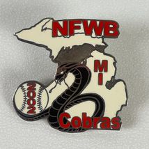 Little League Vintage NFWB MI Cobras Baseball Pin 2002 Michigan - $11.39