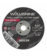 Weiler 56131 2&quot; x 1/4&quot; Type 1 Cut-Off Wheel, A36T, 3/8&quot; A.H. - £24.17 GBP