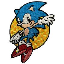 Leaping Sonic The Hedgehog Patch Blue - $15.98