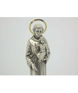 Saint Anthony STATUE Catholic Religious Statue Metalic 13cm - $345.29 MXN