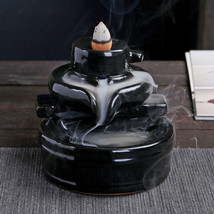Backflow Burner Incense Cones Holder Waterfall Effect Mixed Scents Stone Mill - £4.42 GBP+
