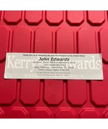 Senator John Edwards Lecture Ticket Stub Bond Hill Recreational Center S... - £10.31 GBP