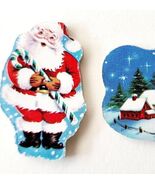 Santa Christmas Holiday Envelope Seals In Notepad Form Vintage NOS Micro... - $19.99