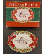 Fitz And Floyd Christmas Platter Southern Christmas Santa Cookie Toys  - $35.06 CAD