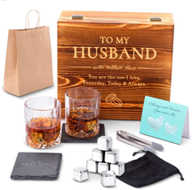 Gifts for Husband, Whiskey Stones Gift Set Anniversary Gifts for Husband | Him | - £38.24 GBP