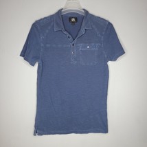 Rock and Republic Mens Shirt Medium Short Sleeve Blue Pocket Button Casual - £9.23 GBP