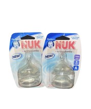 Gerber NUK Orthodontic Slow Flow Silicone Nipples 0mo+ Size 1 (2 Packs Of 2pc) - $37.39