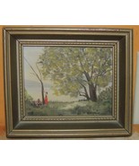 Miniature Oil Painting 5x4.25 poss John Mussman 19th Century landscape r... - £154.18 GBP
