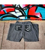 Vintage Southpole Jeans Mens 34x32 Black Baggy Hip Hop Rap Streetwear NYC - £129.51 GBP