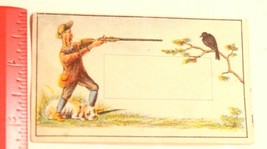 Victorian Trade Card Hunter Lines Up A Bird To Shoot While His Dog Sleeps VTC 1 - £4.69 GBP